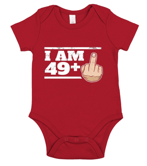 I Am 49 Frontside Short Sleeve Baby One-Piece