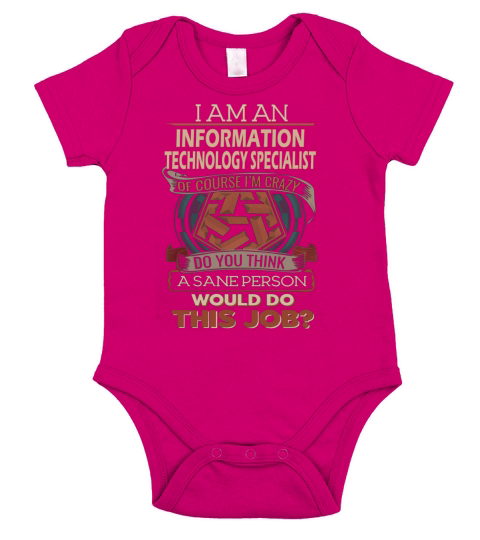 INFORMATION TECHNOLOGY SPECIALIST Do This Job Short Sleeve Baby One-Piece