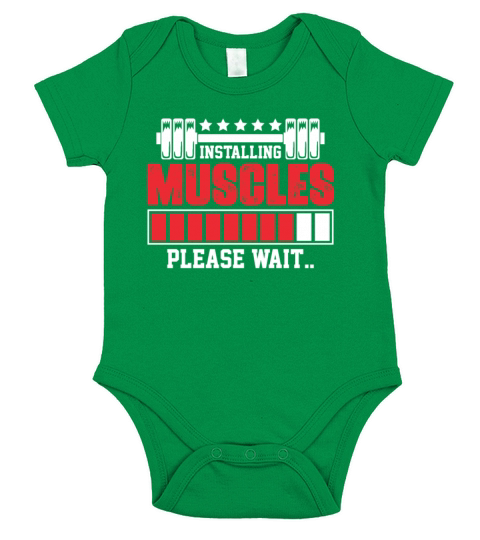 Installing Funny Gym Workout Fitness Weightlifting Short Sleeve Baby One-Piece