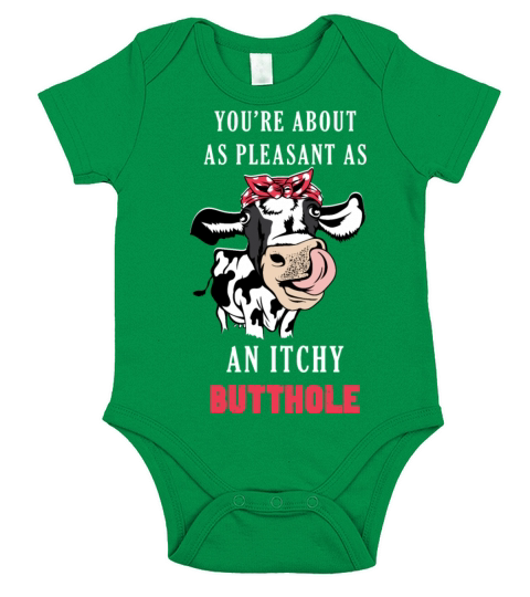 Itchy Butthole Sarcastic Person Gift Short Sleeve Baby One-Piece
