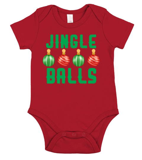 Jingle Balls Funny Christmas Ornaments Sarcasm Short Sleeve Baby One-Piece