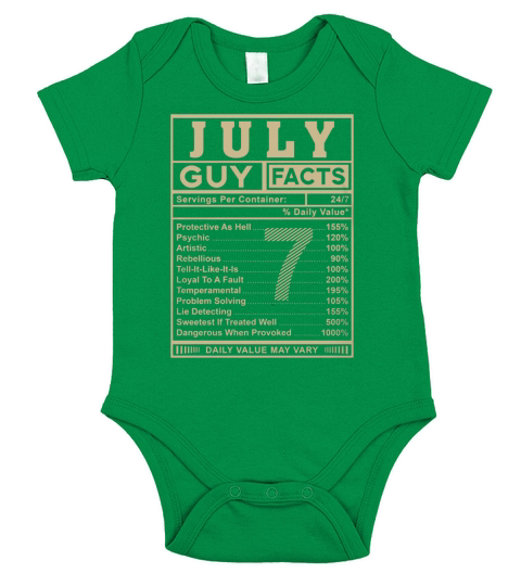 JULY GUY FACTS Short Sleeve Baby One-Piece