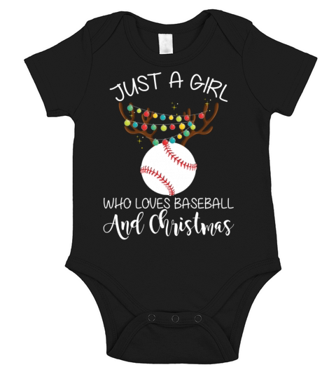 Just A Girl Who Loves Baseball And Christmas Short Sleeve Baby One-Piece