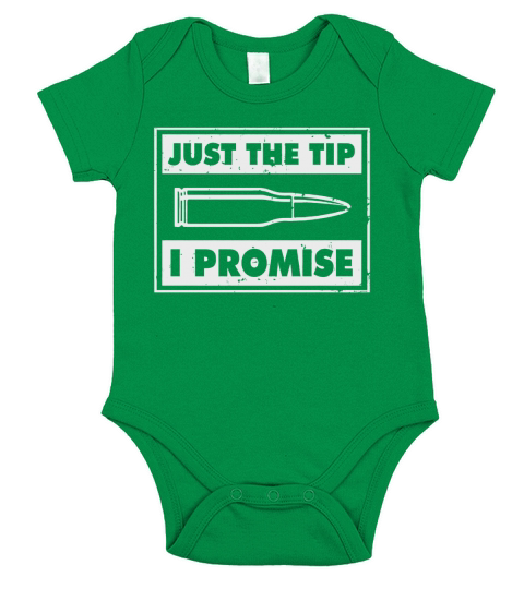 Just the tip I promise bullet veteran red shirt Short Sleeve Baby One-Piece