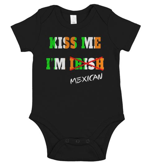 Kiss Me Im Mexican Short Sleeve Baby One-Piece