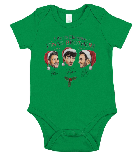 Like it’s Christmas Jonas Brothers signatures shirt Short Sleeve Baby One-Piece