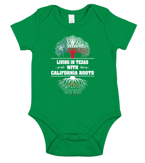 LIVING IN TEXAS WITH CALIFORNIA ROOTS Short Sleeve Baby One-Piece
