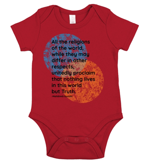 Mahatma Gandhi Truth Religion Quotes Short Sleeve Baby One-Piece