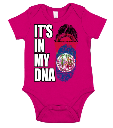 Malawian And Belizean Mix Heritage DNA Flag Short Sleeve Baby One-Piece