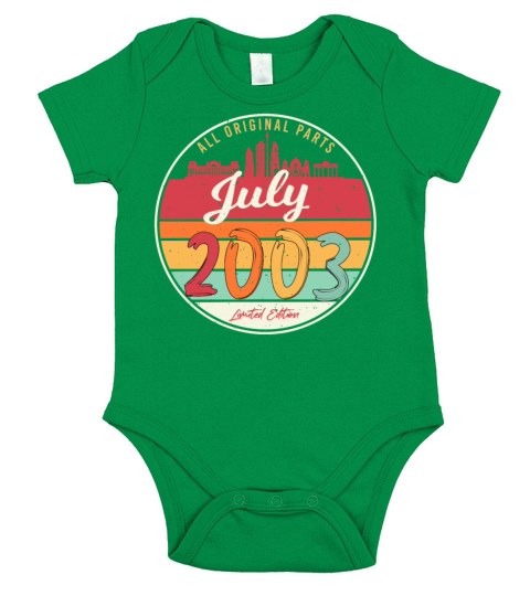 Month Of Birth July 2003 Short Sleeve Baby One-Piece