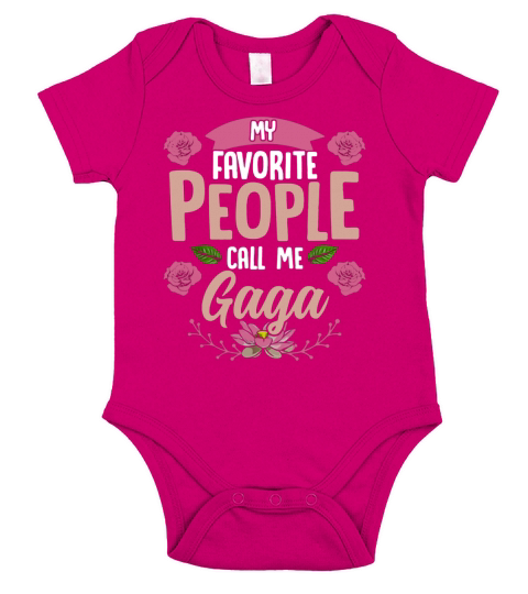 My Favorite People Call Me Gaga shirt Short Sleeve Baby One-Piece