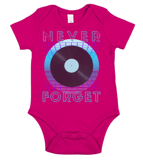 Never Forget Retro 80s 90s Nostalgia Short Sleeve Baby One-Piece