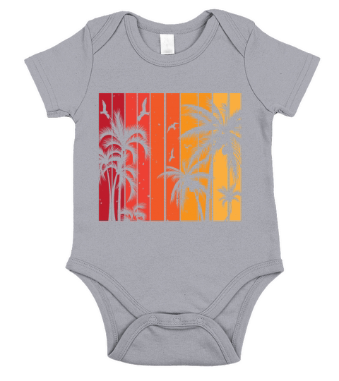 palm trees Short Sleeve Baby One-Piece