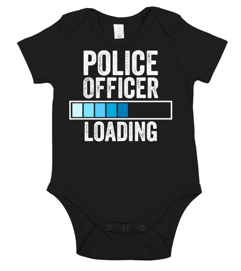 Police Officer Loading Please Wait Short Sleeve Baby One-Piece
