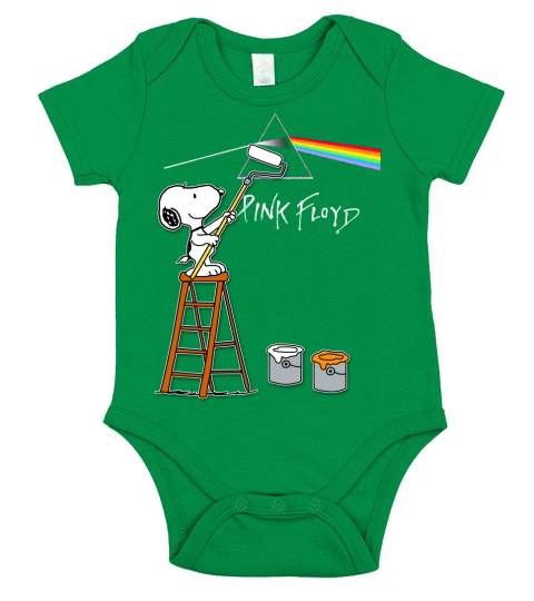 Snoopys Painting The picture- Pink Floyd Short Sleeve Baby One-Piece