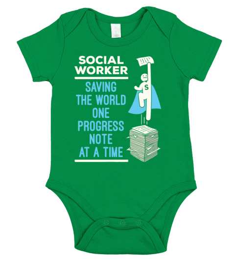 Social Worker Funny Progress Note Saying Short Sleeve Baby One-Piece