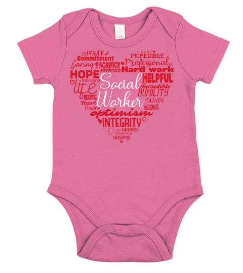 Social Worker Tag Cloud Social Work Caseworker Short Sleeve Baby One-Piece