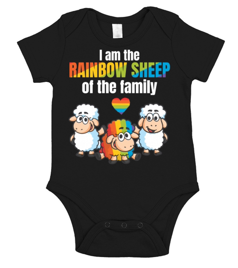The Rainbow Sheep Of The LGBT Family Short Sleeve Baby One-Piece
