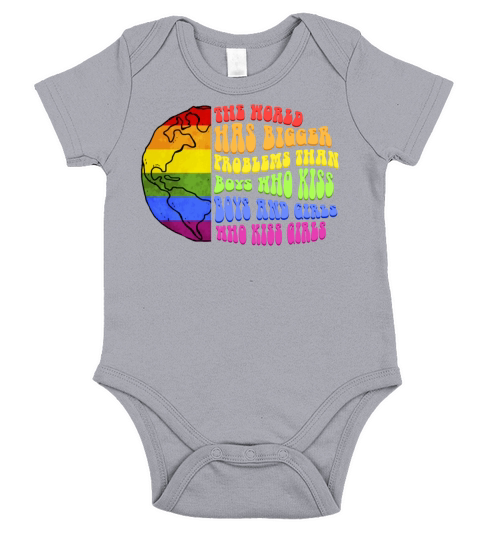The World Has Bigger Problems Than Boys Who Kiss Short Sleeve Baby One-Piece