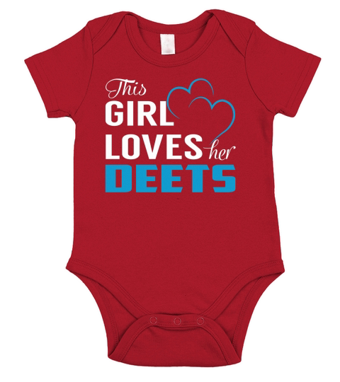 This Girl Loves Her DEETS Name Shirts Short Sleeve Baby One-Piece