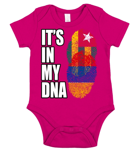 Togolese And Armenian Mix Heritage DNA Flag Short Sleeve Baby One-Piece