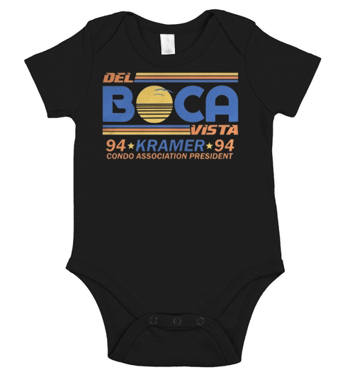 TOP SELLING - BLACK SEINFELD DEL BOCA VISTA KRAMER T-SHIRTS - MENS T-SHIRT Short Sleeve Baby One-Piece