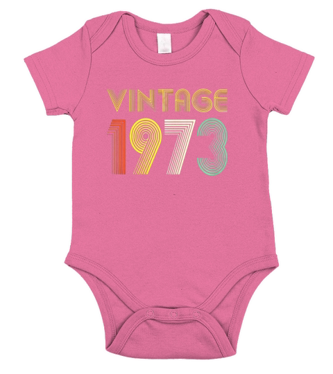 Vintage 1973 47th Birthday Short Sleeve Baby One-Piece