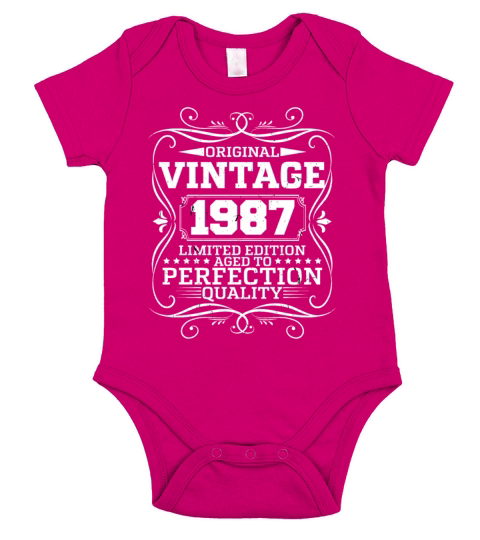 Vintage 1987 Original Limited Edition Short Sleeve Baby One-Piece