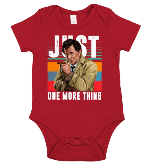 Vintage Columbo Detective Just One More Thing shirt Short Sleeve Baby One-Piece