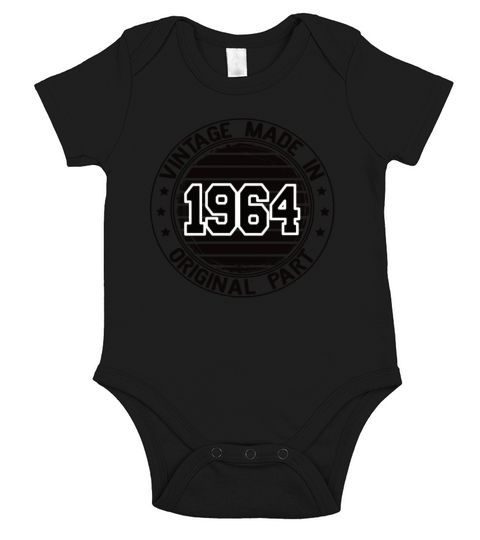Vintage Made In 1964 Original Part Birthday 1964 Short Sleeve Baby One-Piece
