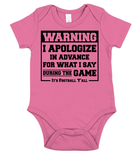 Warning I Apologize In Advance For What Say During Short Sleeve Baby One-Piece
