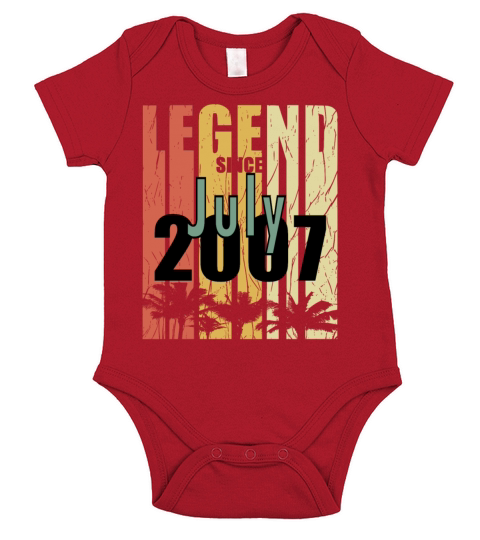Year of construction 2007 July born gift idea Short Sleeve Baby One-Piece