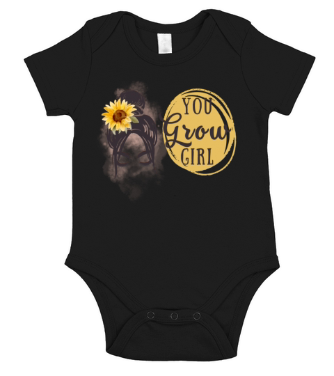 You Grow Girl Motivational Quote Gift Short Sleeve Baby One-Piece