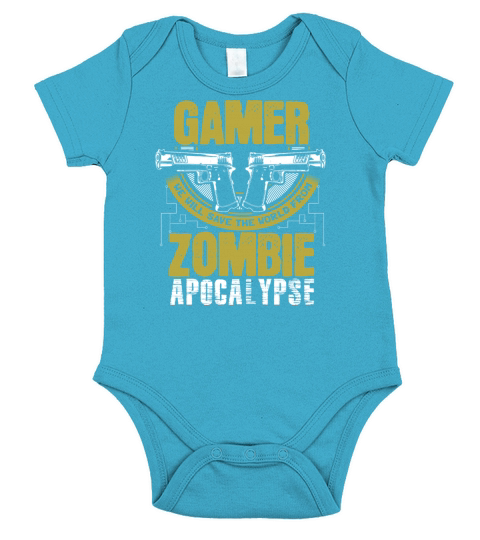 Zombie Apocalypse Guns Saying Gift Short Sleeve Baby One-Piece