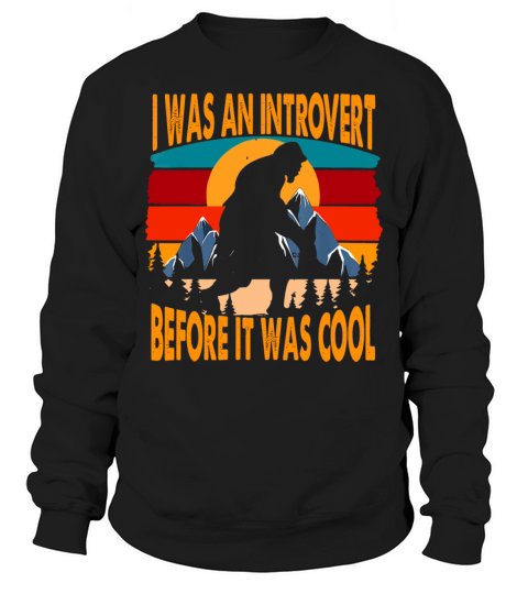 Bigfoot Sasquatch Vintage Retro Sunset Introvert Sweatshirt Unisex