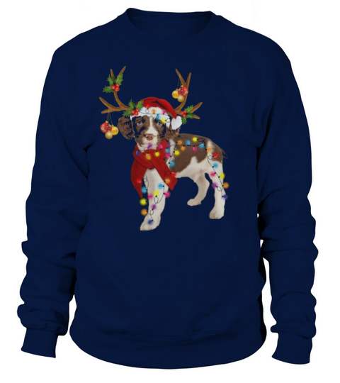 Merry Christmas English springer spaniel gorgeous reindeer Sweatshirt Unisex