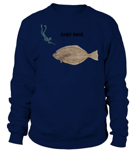 Freediving Spearfishing Diver and a Large Halibut Sweatshirt Unisex