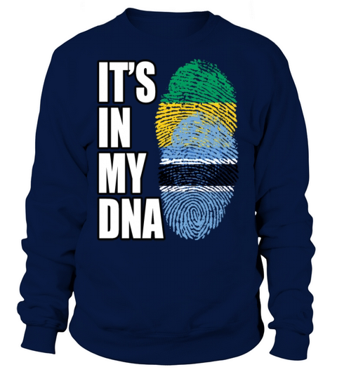 Gambian And Botswanan Mix Heritage DNA Flag Sweatshirt Unisex