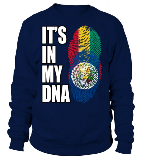 Guinean And Belizean Mix Heritage DNA Flag Sweatshirt Unisex