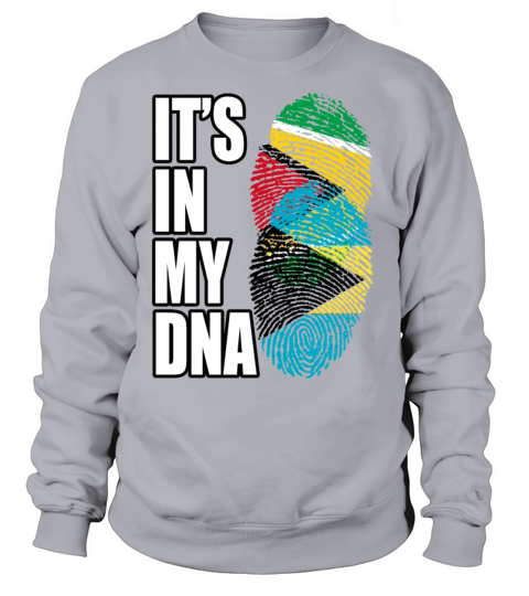 Guyanese And Bahamian Mix Heritage DNA Flag Sweatshirt Unisex