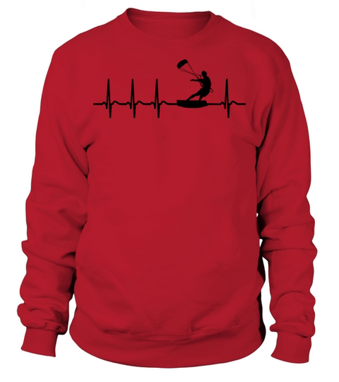 Heart Beating Kitesurfing Kiteboarding Kiteboarder Sweatshirt Unisex