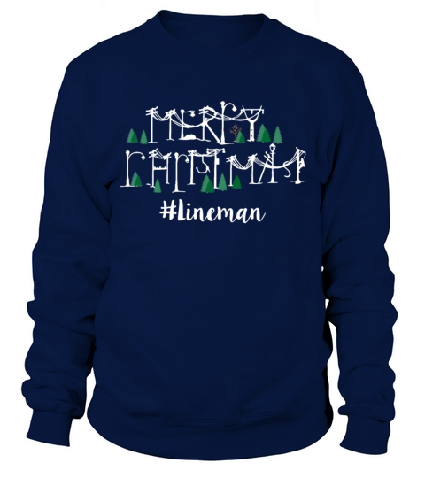 Merry Christmas Lineman Funny Husband And Wife Sweatshirt Unisex