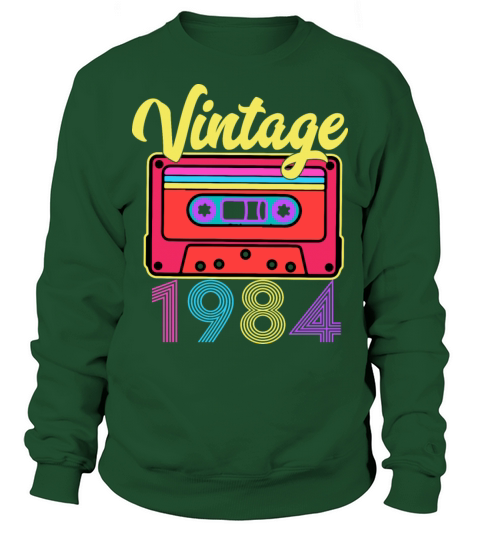 Retro Audio Cassette Vintage Since 1984 Sweatshirt Unisex