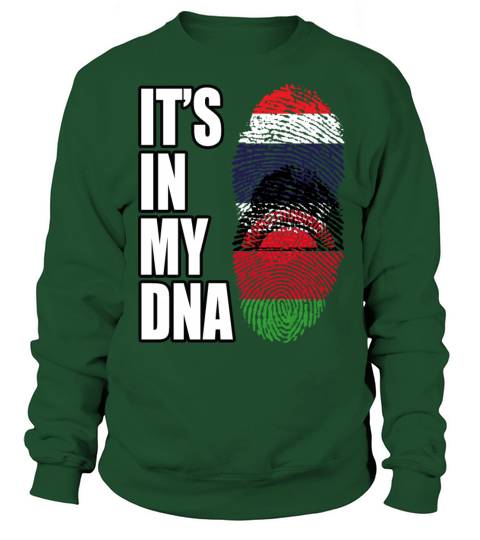 Thai And Malawian Vintage Heritage DNA Flag Sweatshirt Unisex