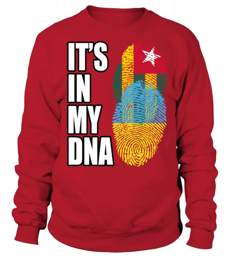 Togolese And Ukrainian Mix Heritage DNA Flag Sweatshirt Unisex