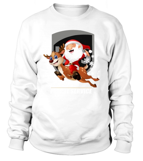 Merry Christmas United Parcel Service Santa Claus riding Reindeer Christmas Sweatshirt Unisex