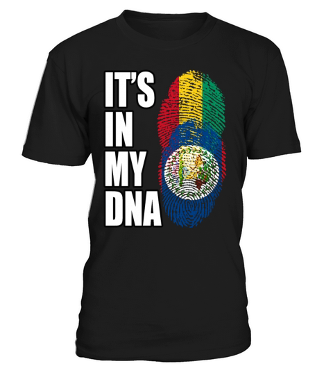 Guinean And Belizean Mix Heritage DNA Flag T-Shirt Unisex