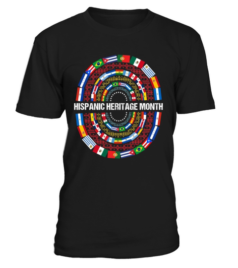 Hispanic Heritage Month Spanish Countries Flags T-Shirt Unisex