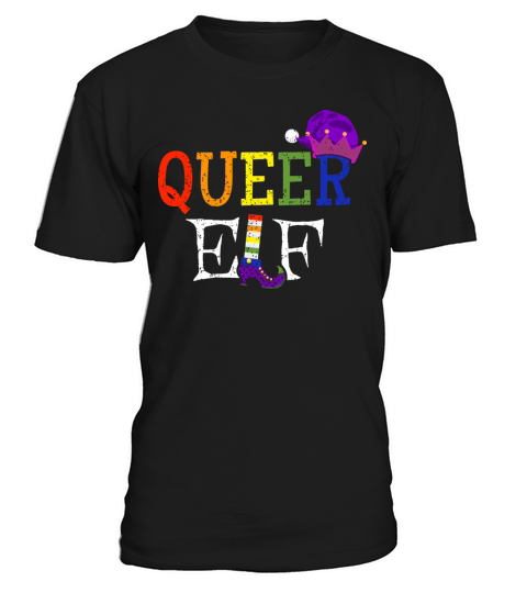 Queer Christmas Elf Gay Pride T-Shirt Unisex