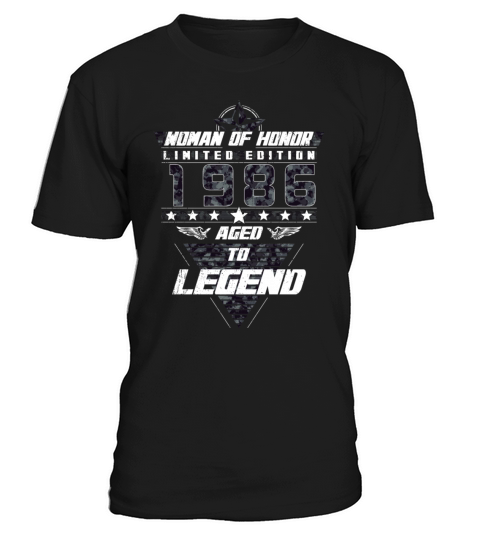 Woman of Honor 1986 Birthday Gift Women Camouflage T-Shirt Unisex